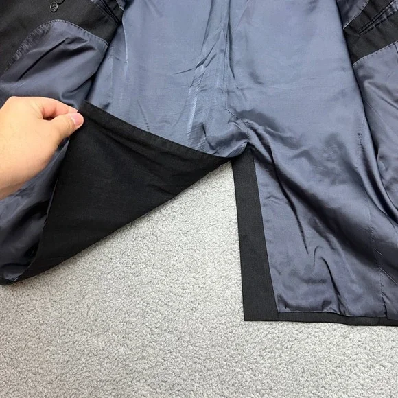 Hart Schaffner Marx Blazer Mens 46L Gray Excellent Wool Gold Trumpeter Jacket - Picture 5 of 11